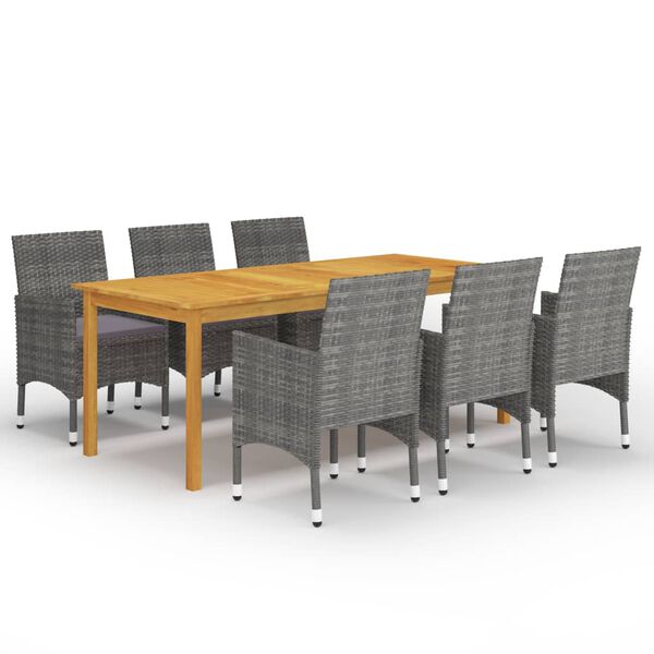 vidaXL Dining Set Grey, Dark Grey