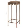 vidaXL Plant Stand Rusty Metal Set of 3 sizes: Large, Medium, Small
