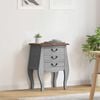 vidaXL Bedside Cabinet Natural wood color Solid mahogany wood