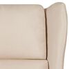 vidaXL Recliner Chair Cream 100% polyester, metal, plywood Single seat