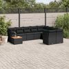 vidaXL Garden Sofa Set Black, Brown