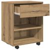 vidaXL Rolling Cabinet Old wood Engineered wood Medium Rolling Cabinet