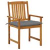 vidaXL Patio Chair Set of 8 Natural Wood Solid Acacia Wood Standard