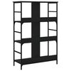 vidaXL Bookshelf Black Engineered wood Medium Bookshelf Rectangular