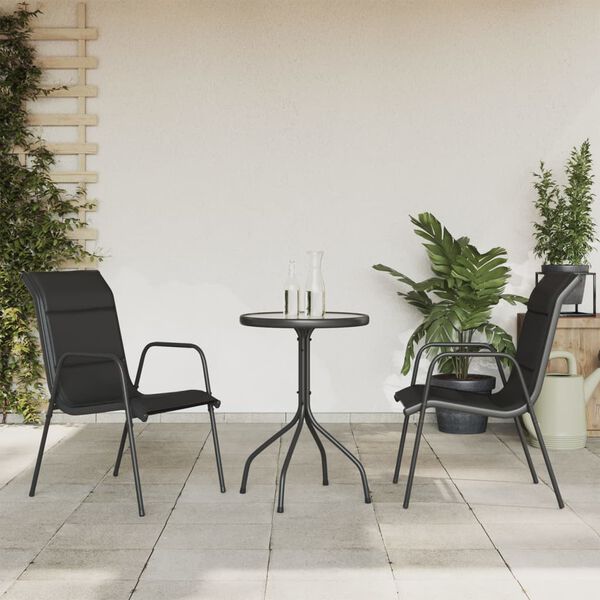 vidaXL Garden Dining Set Black and Anthracite