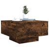 vidaXL Coffee Table Smoked oak Engineered wood Low, Compact Coffee Table