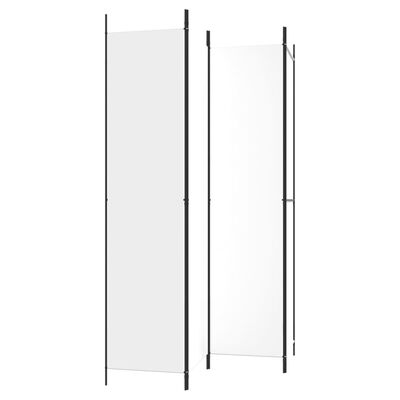 vidaXL 4-Panel Room Divider White 78.7"x86.6" Fabric