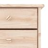 vidaXL Shoe Cabinet Natural Pine Solid Pine Wood Medium Shoe Cabinet