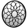 vidaXL Patio Mirror Black 23.6x1.2" Iron Round for Patio Use