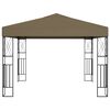 vidaXL Gazebo Taupe Polyester fabric and steel 10x10 feet Durable