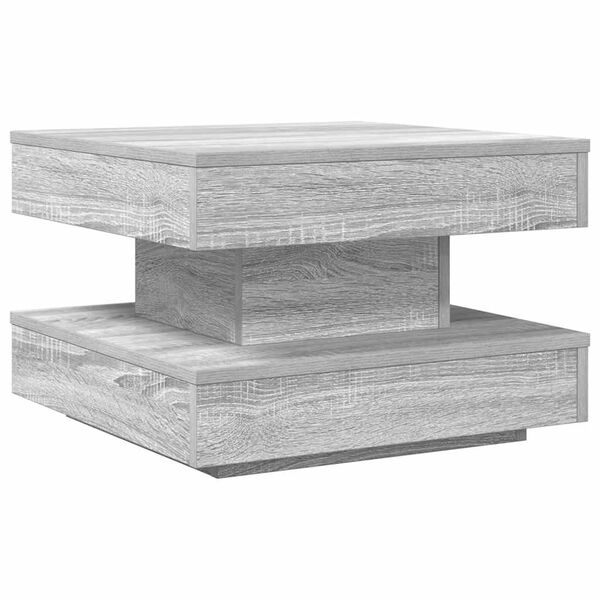 vidaXL Coffee Table Grey Sonoma Engineered wood 19.7 x 19.7 in Rotatable