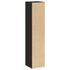 vidaXL Bathroom Cabinet Black Engineered wood Slim Bathroom Cabinet