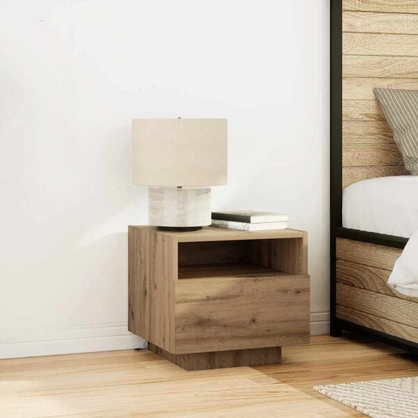 vidaXL Bedside Cabinet Artisan Oak 15.75 x 15.35 x 14.57 in