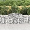 vidaXL Gabion Basket Set of 4 Silver Galvanized Iron Large Durable