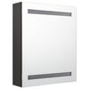 vidaXL Bathroom Cabinet Anthracite MDF Wall-Mounted Mirror Cabinet