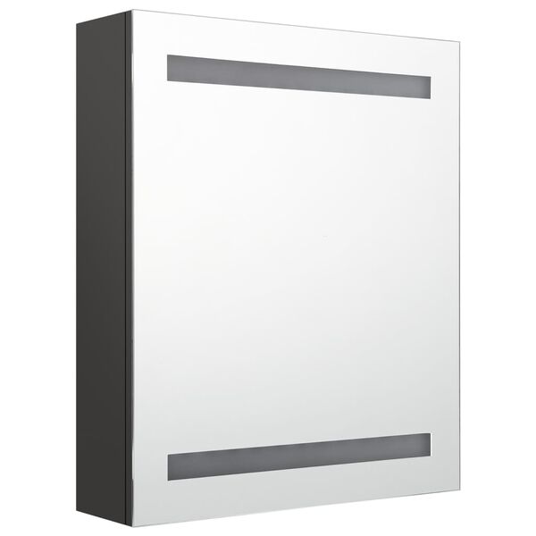 vidaXL Bathroom Cabinet Anthracite MDF Wall-Mounted Mirror Cabinet