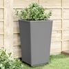 vidaXL Garden Planter Set of 2 Light grey Polypropylene Large Planters