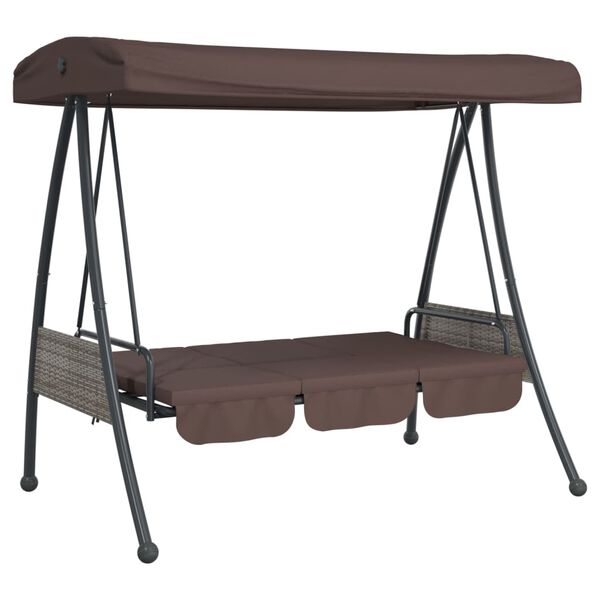 vidaXL Garden Swing Bench Coffee Brown