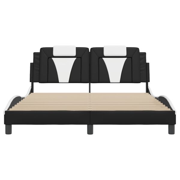 vidaXL Bed Frame Black and white
