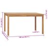 vidaXL Dining Table Warm brown Solid teak wood 55.1x31.5x30.3 in Tough