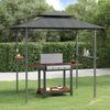 vidaXL BBQ Gazebo Anthracite Steel Medium Hooks BBQ Gazebo