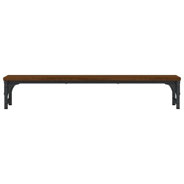 vidaXL Monitor Stand Brown Oak 33.5"x9.1"x6.1" Engineered Wood