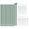 vidaXL Wire Mesh Fence with Spike Anchors Green 2.6x82.0'