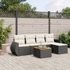 vidaXL Garden Sofa Set Black and Cream White