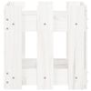 vidaXL Garden Planter White Solid Pine Wood 11.8 in Decorative Inlays