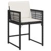 vidaXL Garden Chair Set of 4 Black, Cream PE rattan
