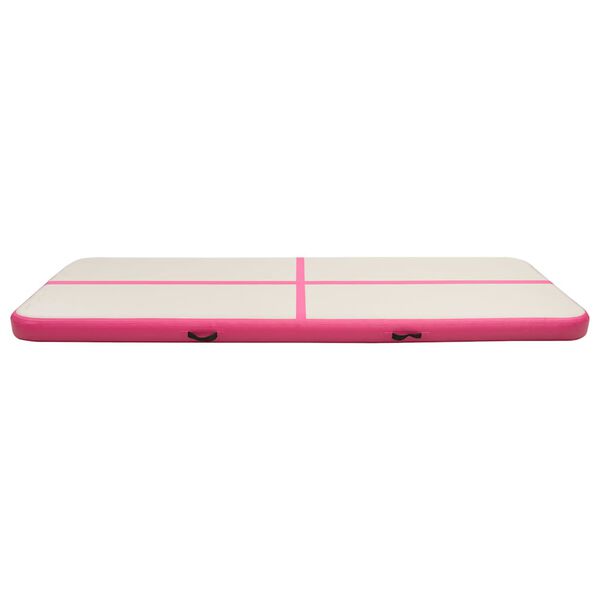 vidaXL Inflatable Gymnastics Mat with Pump 118.1x39.4x7.9" PVC Pink