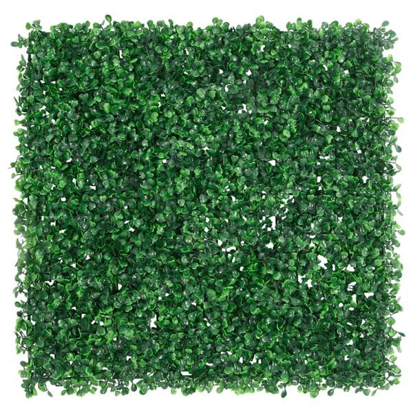 vidaXL Artificial Shrub Leaf Fence Set of 24 Green Polyethylene Medium