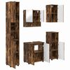 vidaXL Bathroom Furniture Set 5 pcs Smoked Oak Engineered wood & Metal