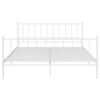 vidaXL Bed Frame White Powder-coated metal Full Durable Bed Frame
