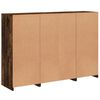 vidaXL Sideboard Set of 3 Smoked Oak Engineered Wood, Glass Medium