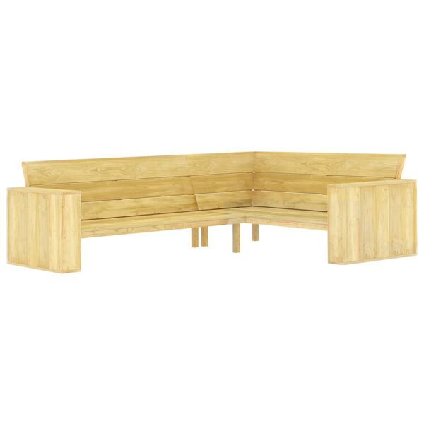 vidaXL Garden Lounge Set Natural Wood Treated Pinewood Standard Durable