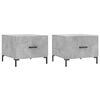vidaXL Coffee Table Set of 2 Concrete Grey Engineered wood, iron Small