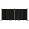 vidaXL 6-Panel Room Divider Black 204.7"x70.9" Fabric