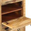 vidaXL Shoe Cabinet Natural wood Solid rough mango wood Compact