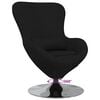 vidaXL Egg Chair Black 24.80 x 28.74 x 35.43 in Fabric