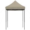 vidaXL Party Tent Taupe Oxford fabric with PVC coating, Powder-coated steel