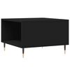 vidaXL Coffee Table Black Engineered Wood, Metal 21.7x21.7x14.4 in