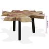vidaXL Coffee Table Natural Teak Genuine Teak 31.5 x 27.6 x 15.0 in