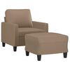 vidaXL Sofa Chair With Footstool Cappuccino