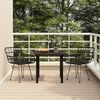 vidaXL Garden Dining Set Black