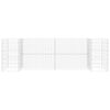 vidaXL Gabion Planter Silver Steel wire 102.4 in x 15.7 in x 31.5 in