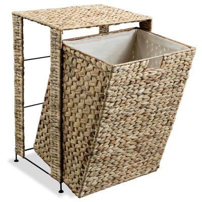 vidaXL Laundry Basket 17.3"x13.4"x25.2" Water Hyacinth