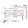 vidaXL Radiator Cover White 67.7"x7.5"x32.1" MDF