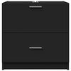 vidaXL Sink Cabinet Black Engineered wood Medium Storage Sink Cabinet