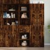 vidaXL Highboard Smoked Oak Engineered Wood Tall Highboard Rectangular